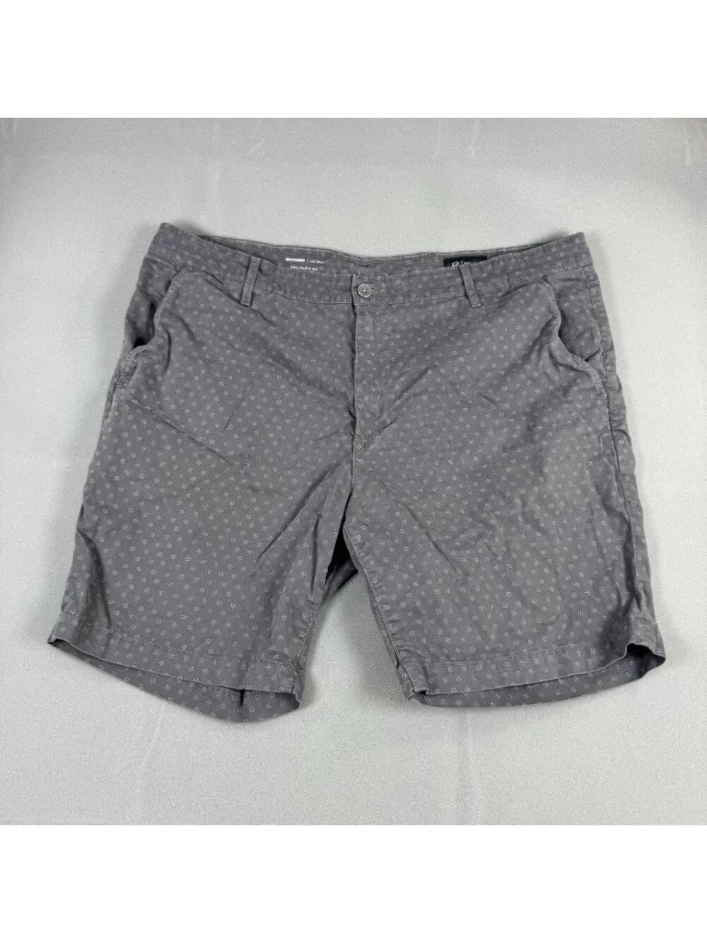 AG Adriano Goldschmied Shorts Mens Size 40 Gray Wanderer Slim Chino Print Casual